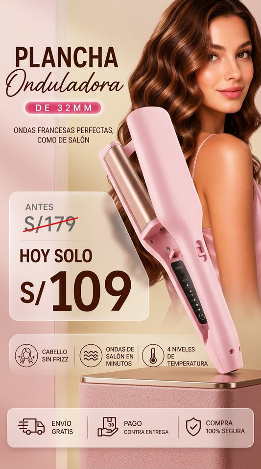 Plancha Profesional para Ondas Francesas